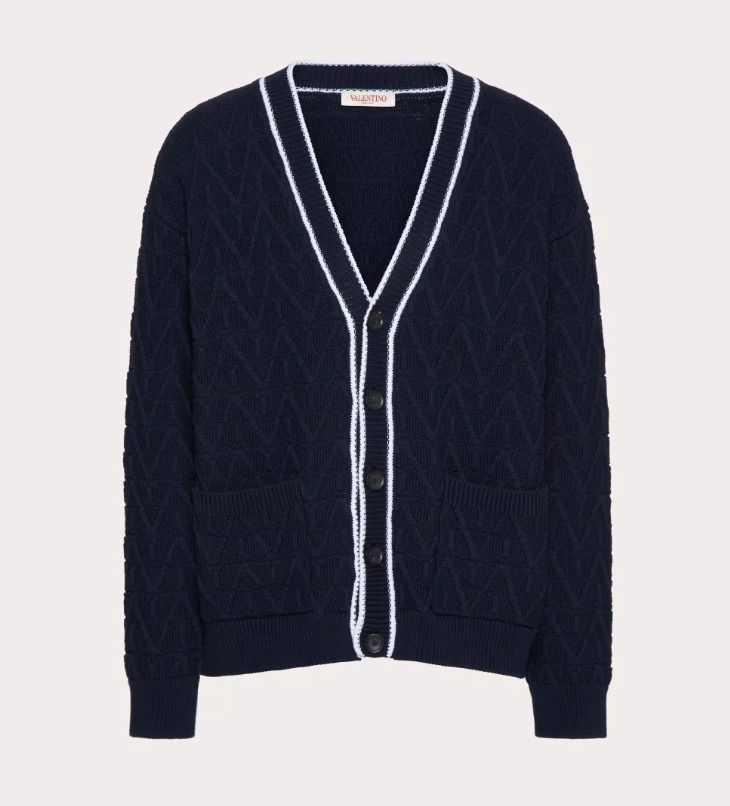 玉森裕太着用 VALENTINO GARAVANI Vネック トワル カーディガン