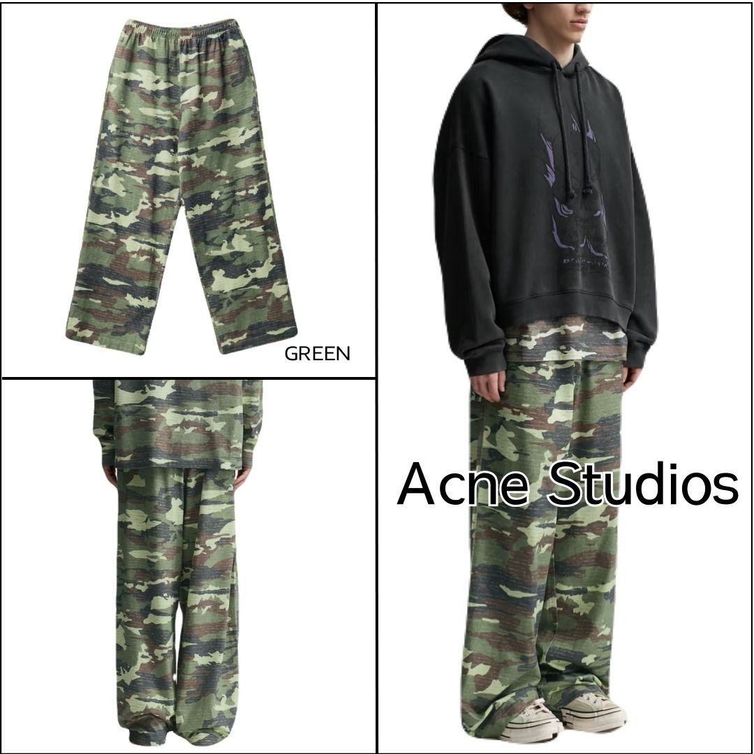 Acne studios】アクネ パンツ 迷彩 カモフラージュ グリーン (Acne