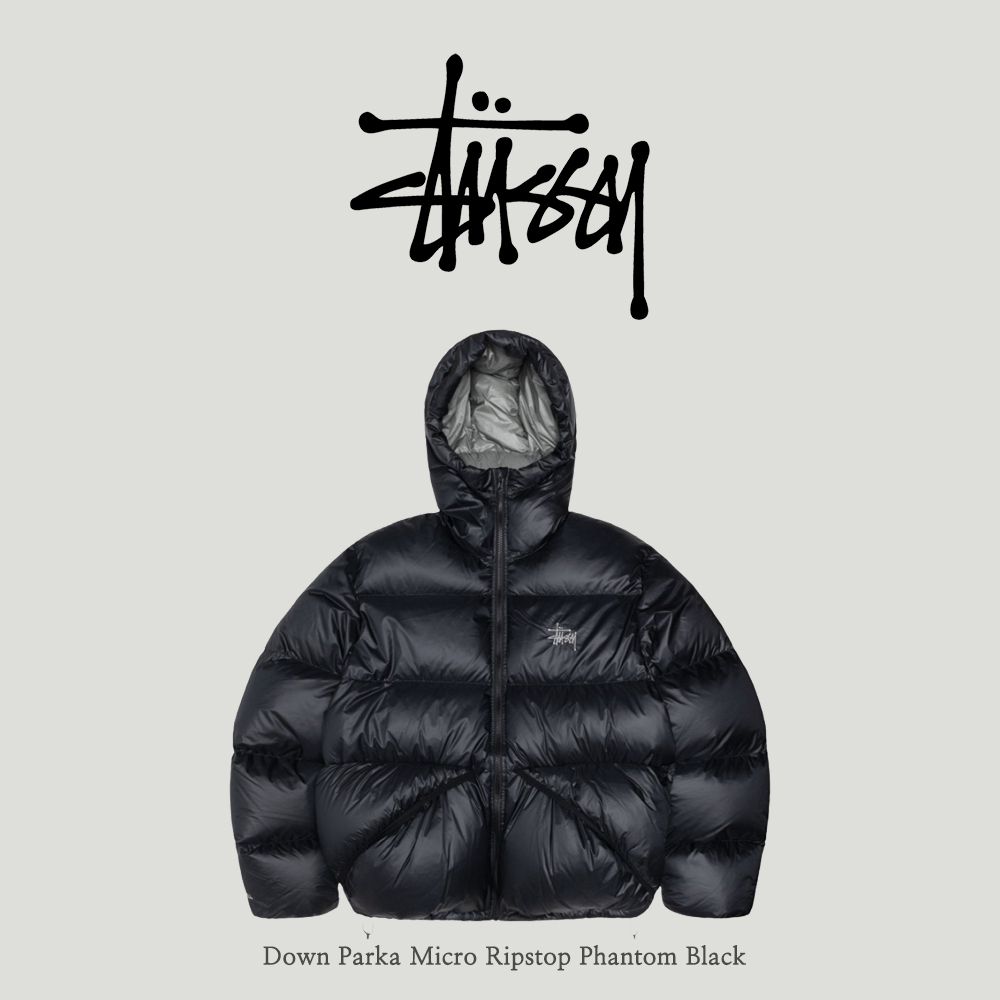 Stussy】 Down Parka Micro Ripstop Phantom Black (STUSSY/ダウン