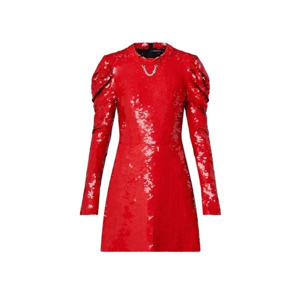 ルイヴィトン】ロングスリーブシークインドレス Red it 美 (Louis