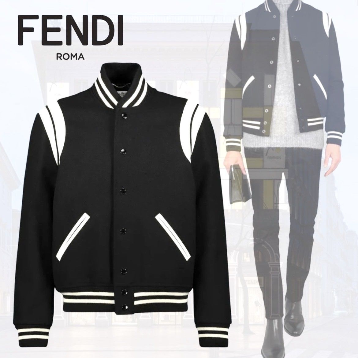 黒パンに合う” サンローラン テディ ボンバージャケット (Saint