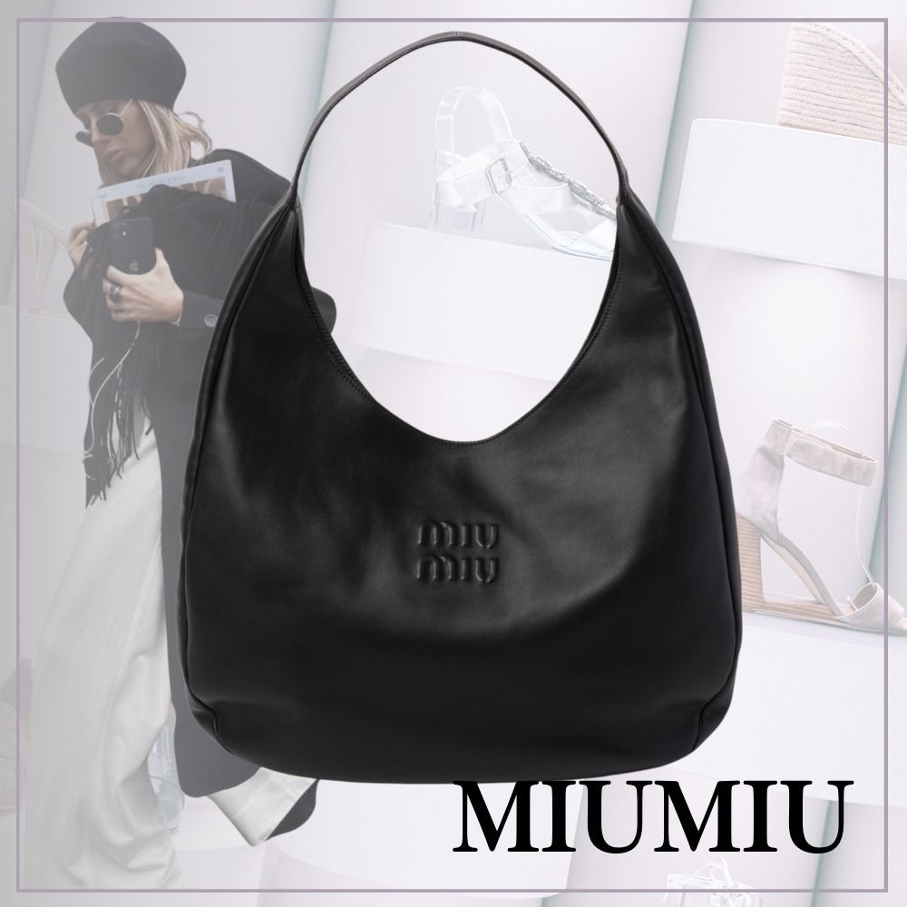 シンプルで使いやすい】MIUMIU レザーバッグ (MiuMiu/ショルダーバッグ
