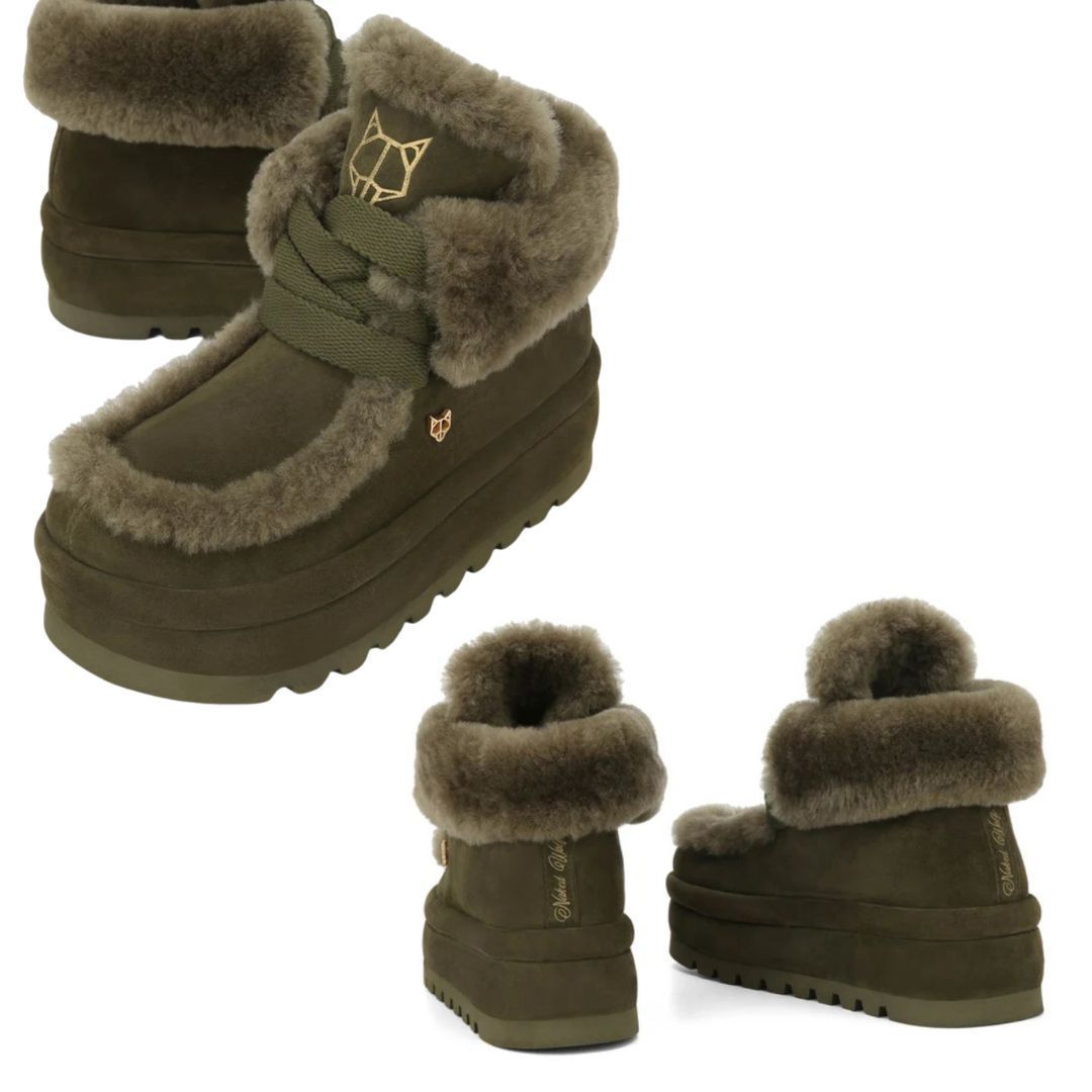 Naked Wolfe】Bambi/バンビ/スエード＆ムートン/厚底/6cm (Naked Wolfe