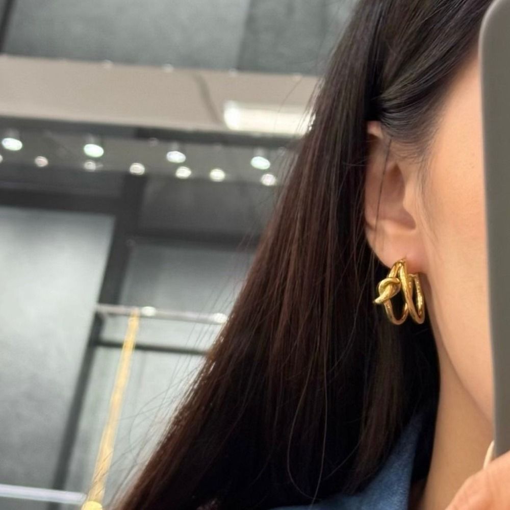 CELINE ノット ダブル フープ (CELINE/ピアス) 461FX6BRA.35OR【BUYMA】