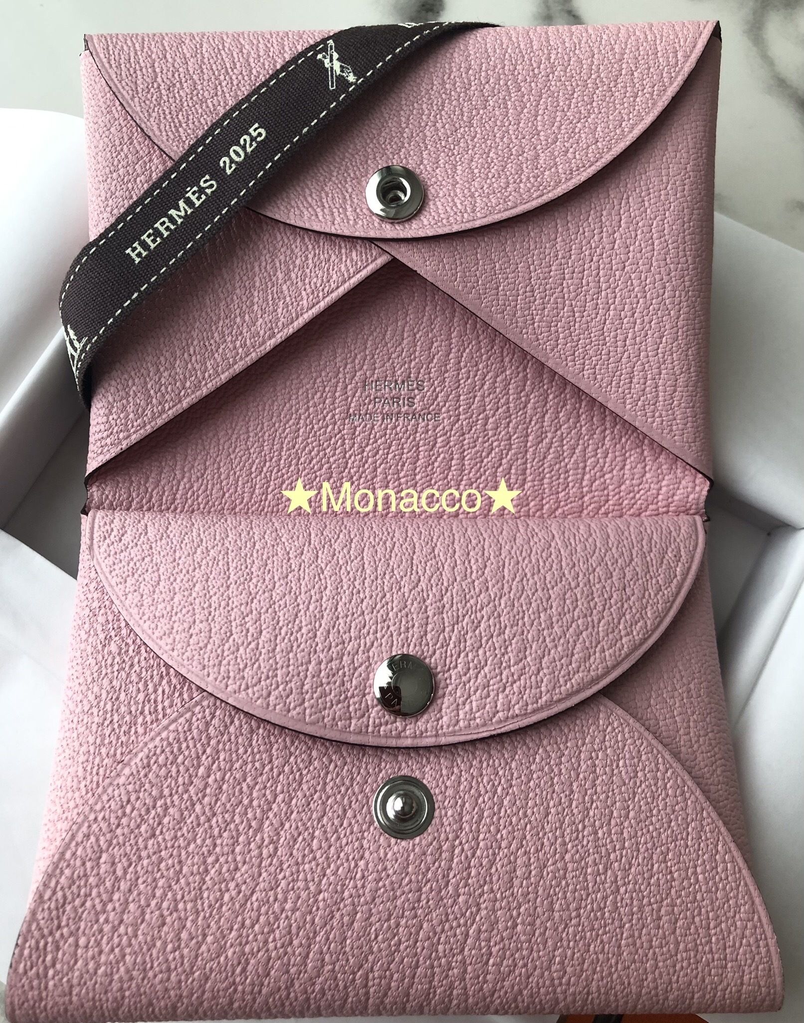 超可愛いレア色☆HERMES CALVI DUO ローズサクラ カルヴィデュオ