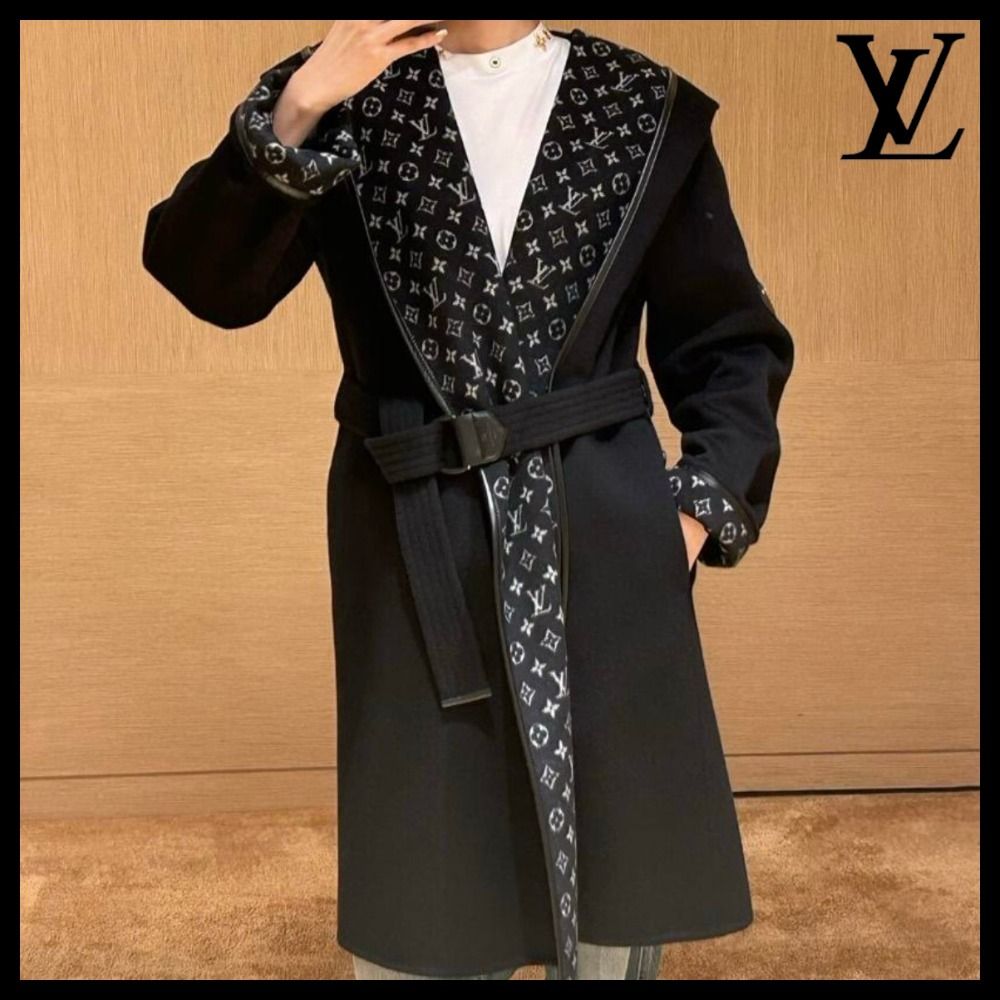ラグジュアリー♪】ルイヴィトン☆フーデッドラップコート (Louis