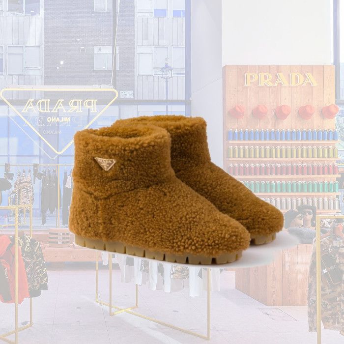 24AW】シアリング ブーティー◇プラダ◇ (PRADA/ショートブーツ