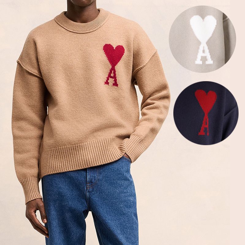 AMI PARIS Ami de Coeur メリノウールフェルト セーター (AMI PARIS