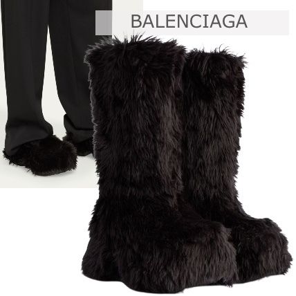 BALENCIAGA】 Crocs ロゴ クロックス ファー ロゴ ブーツ (BALENCIAGA