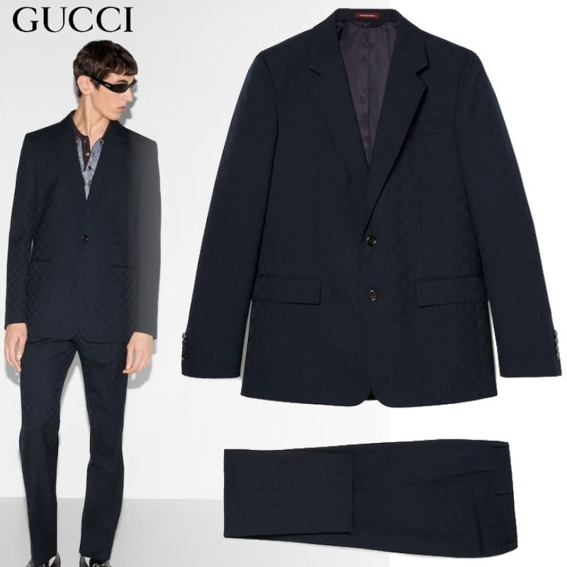 25新作 グッチ GG ウール ジャカード スーツ メンズ セット (GUCCI