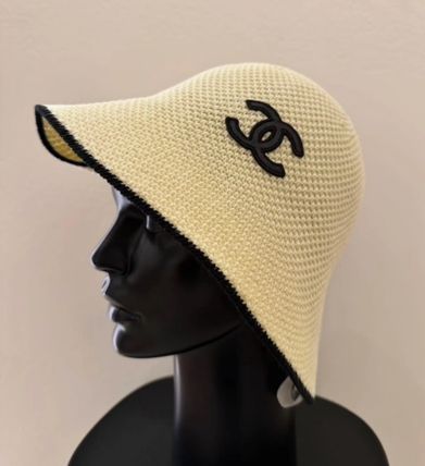 ロゴが際立つ♪】CHANEL バケットハット クロシェ編み込み (CHANEL