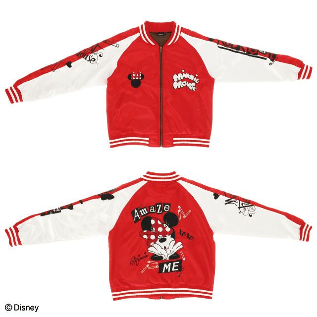ディズニー ミニー レッドガール スカジャン 刺繍 ギフト 新作 (Disney