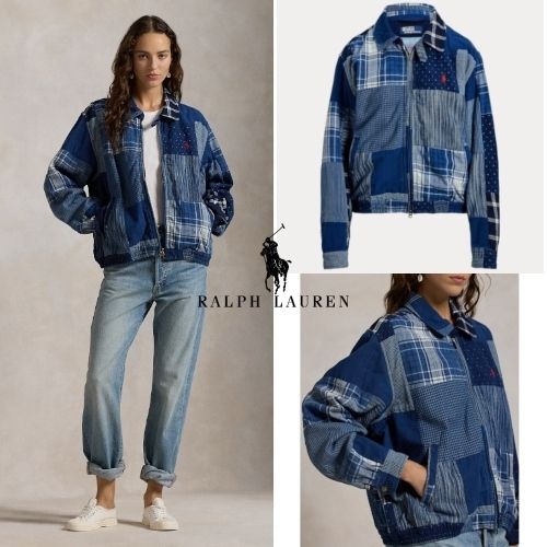ラルフローレン パッチワーク コットン ウィンドブレーカー (POLO