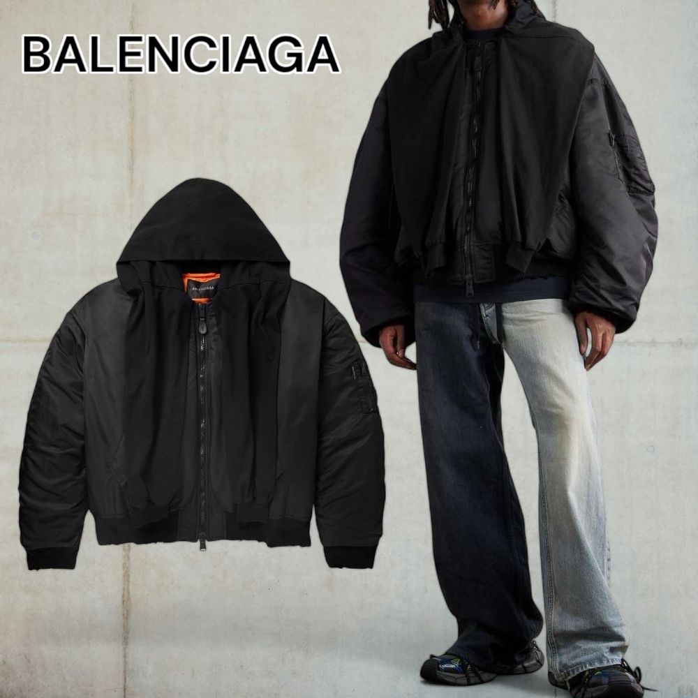BALENCIAGA】オーバーサイズ ボンバージャケット コットン (BALENCIAGA
