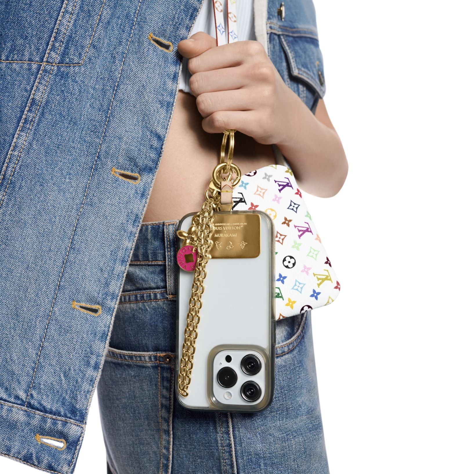 村上隆コラボ【Louis Vuitton】LV TM フォンホルダー ストラップ