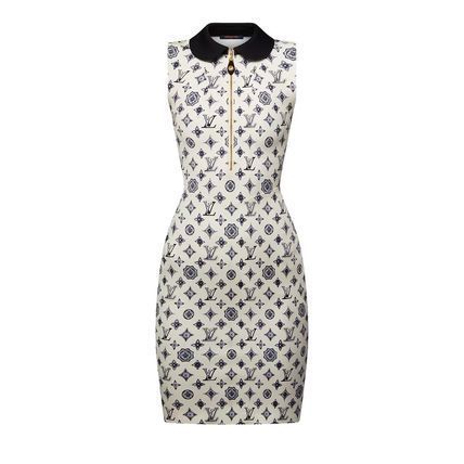 美しいシルエット♪】ルイヴィトン モノグラムフィットドレス (Louis