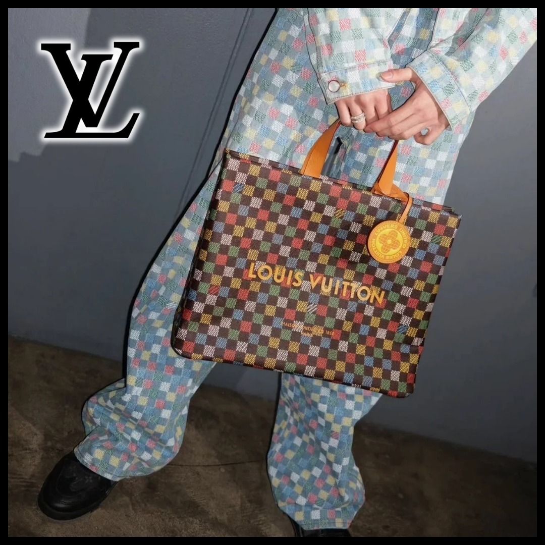 大容量のカラフルダミエ♪】ルイヴィトン ショッパートート MM (Louis