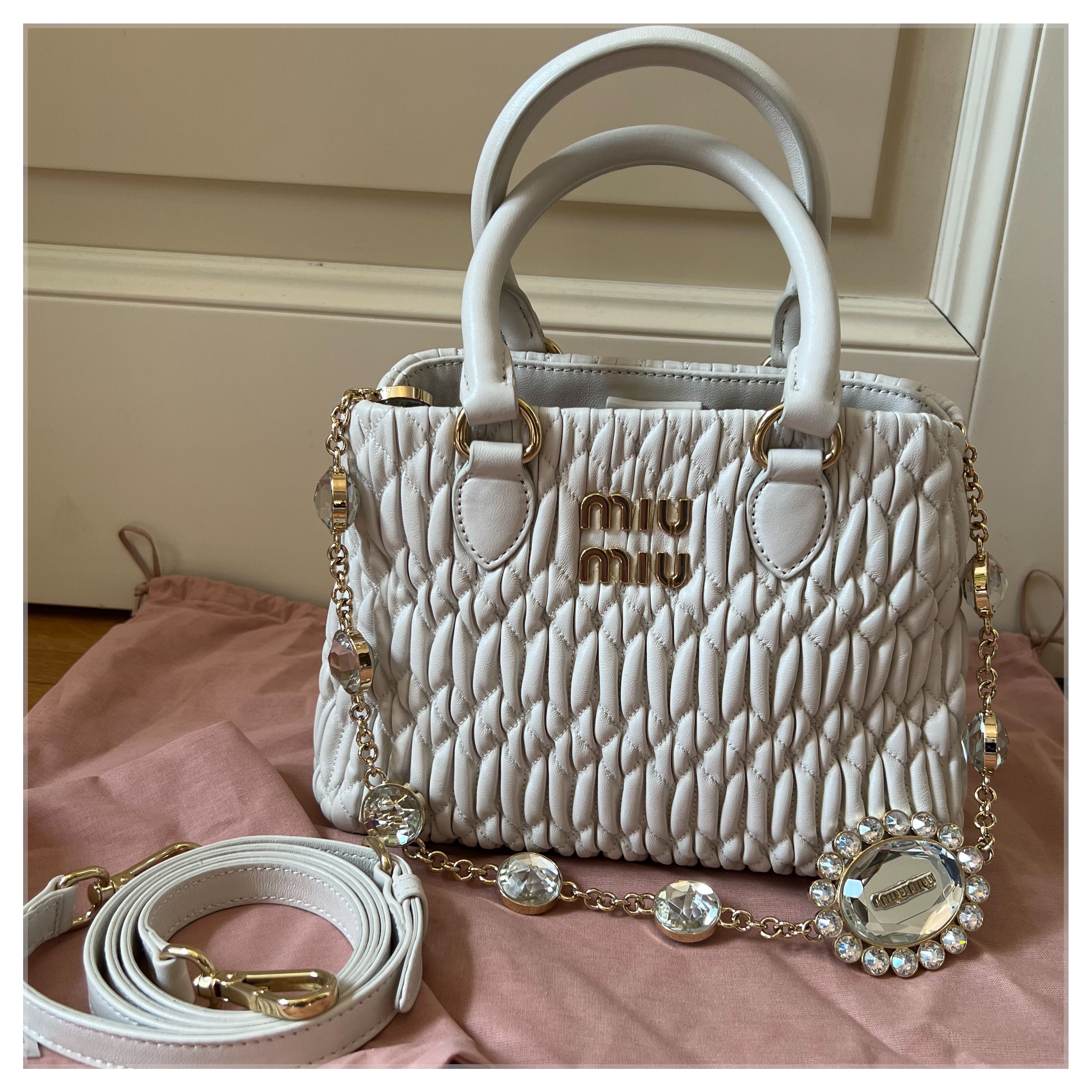 MIUMIU☆(5BA251)(原品限り)NAPPA CRYSTALミニショルダー(訳) (MiuMiu
