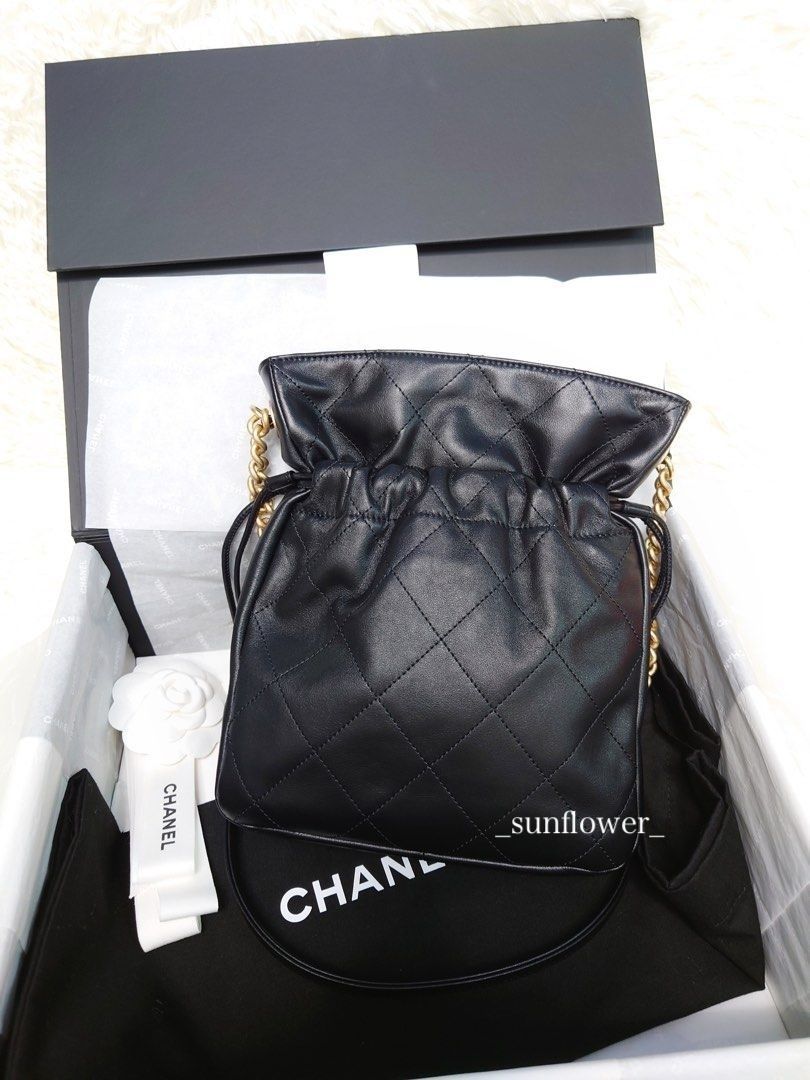 シャネル 巾着型 バスモールバケットバッグ ブラック (CHANEL