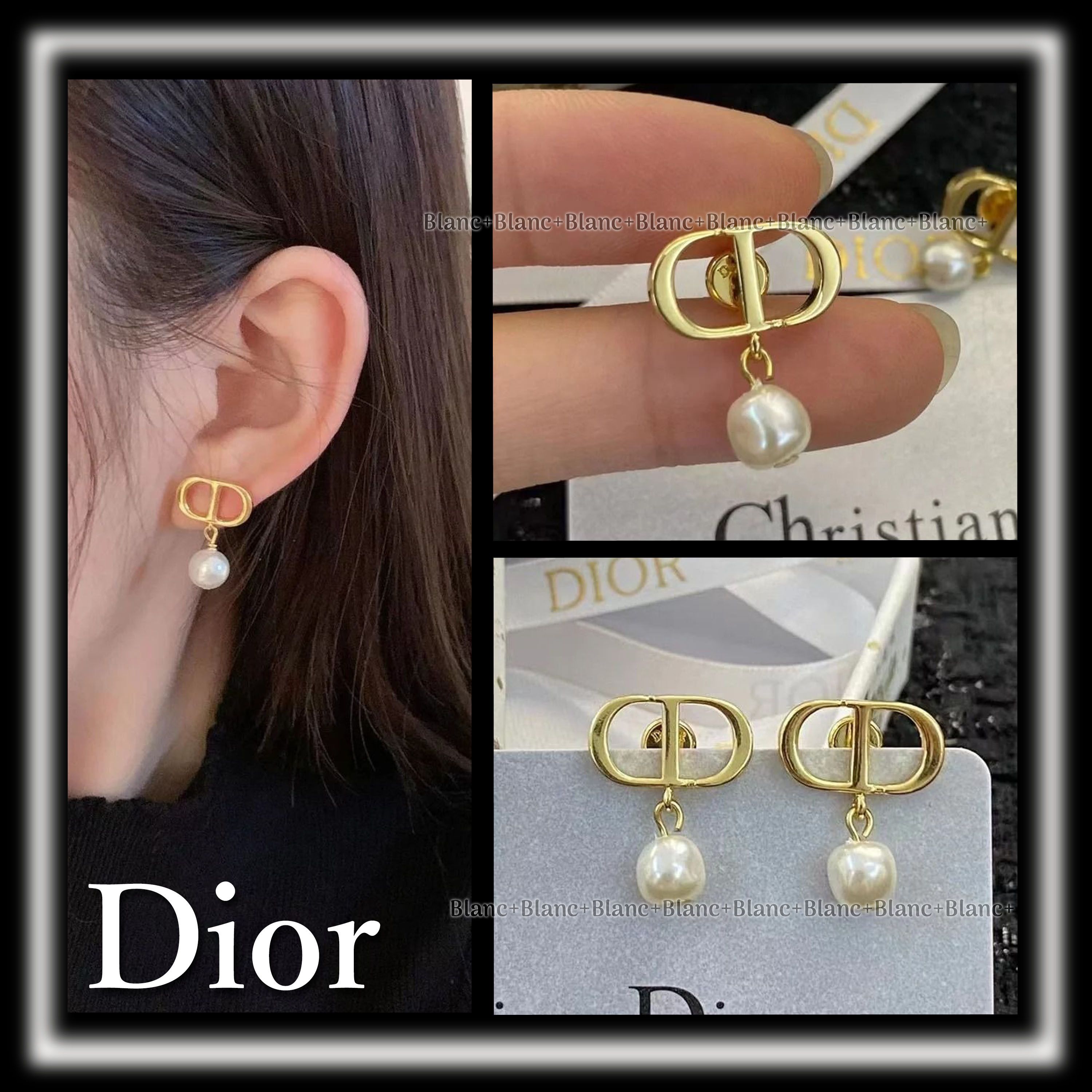 ロゴ×パール♡【Dior】Petit CD ピアス (Dior/ピアス) E1520PTCRS_D301