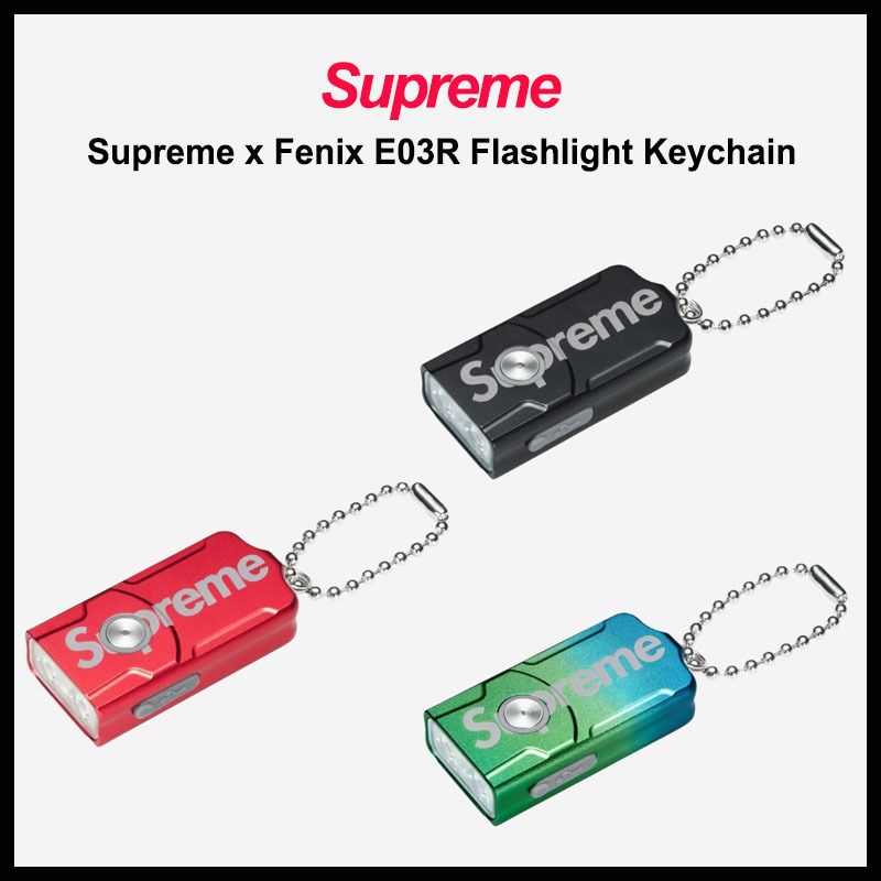 SUPREME】X FENIX E03R FLASHLIGHT KEYCHAIN RED - 24FW (Supreme/キー