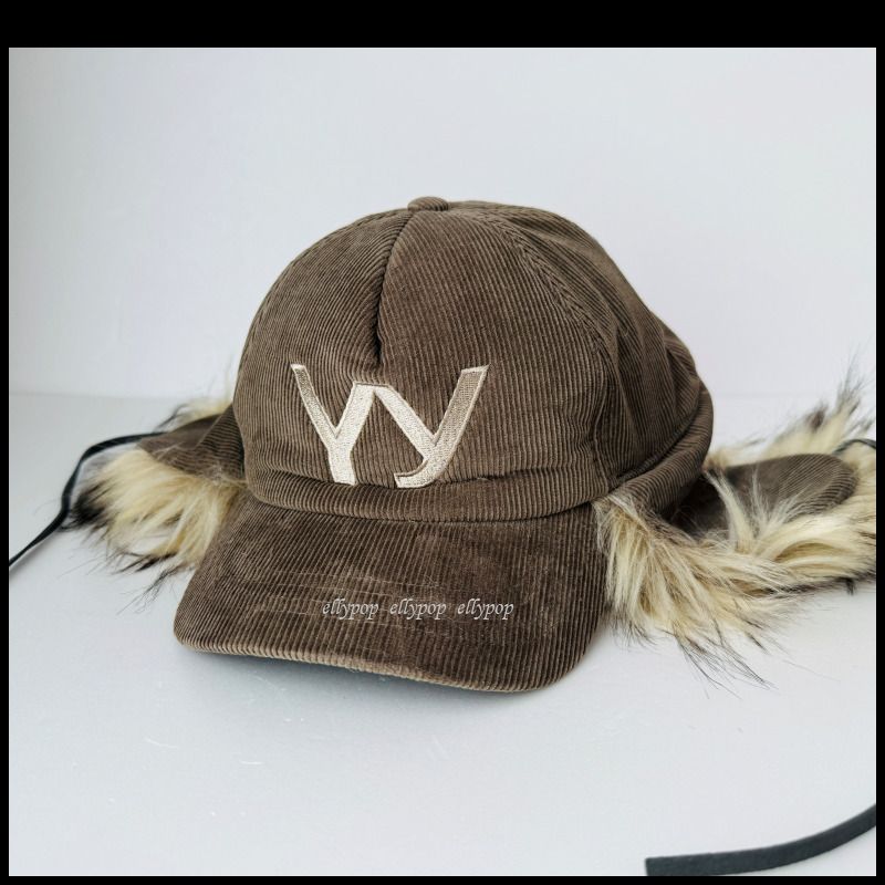 OPEN YY FAUX FUR CORDUROY EARFLAP CAP ファー キャップ (OPEN