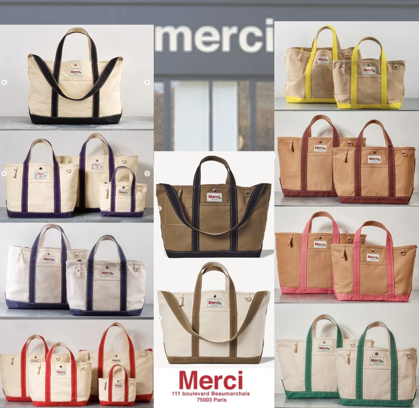 Merci】 キャンディード ミニキャンバス トートバッグ (Merci/トート