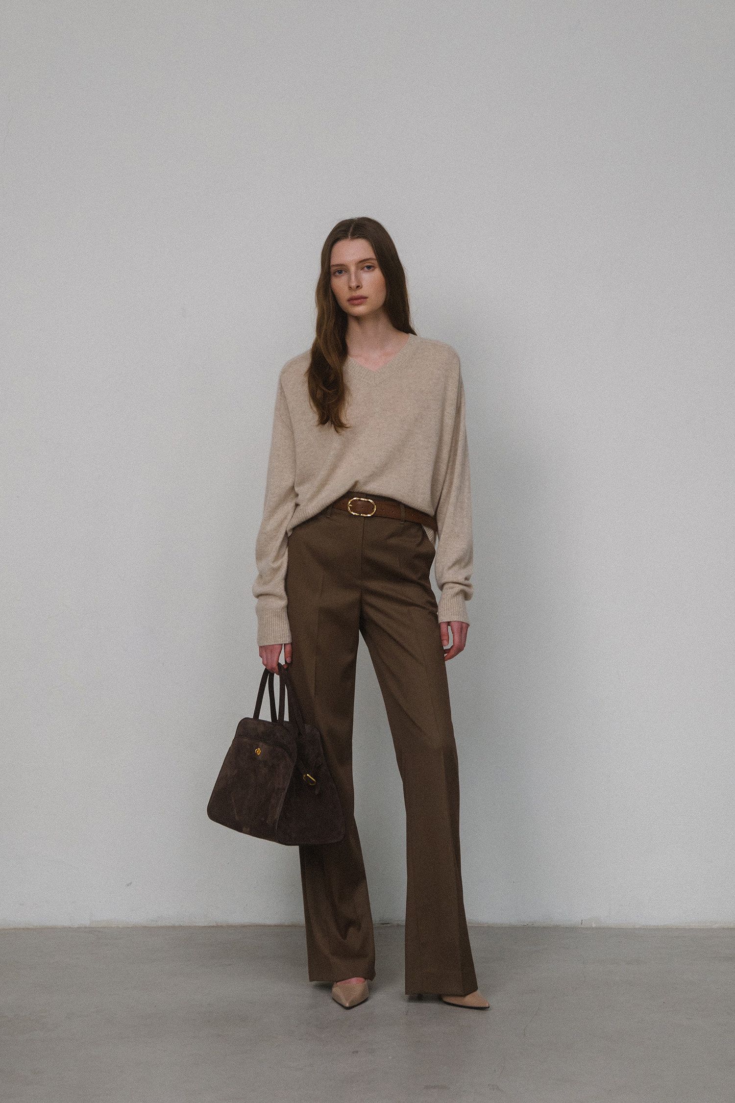 ☆モメット スエード トートバッグ (ブラウンスエード)/ELBORN