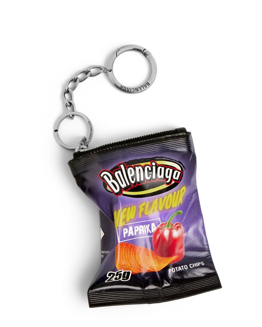 25SS BALENCIAGA CHIPS キーリング チャーム レザー ロゴ (BALENCIAGA