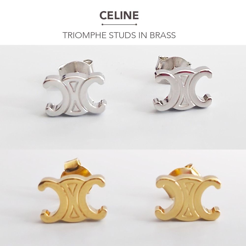 CELINE トリオンフ スタッズ / ゴールドフィニッシュ (CELINE/ピアス