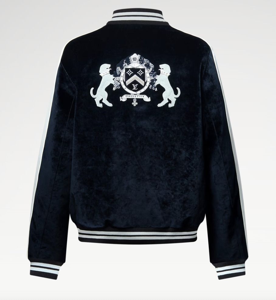 スタジャン風☆】LV デニムベルベット スーベニア ジャケット (Louis