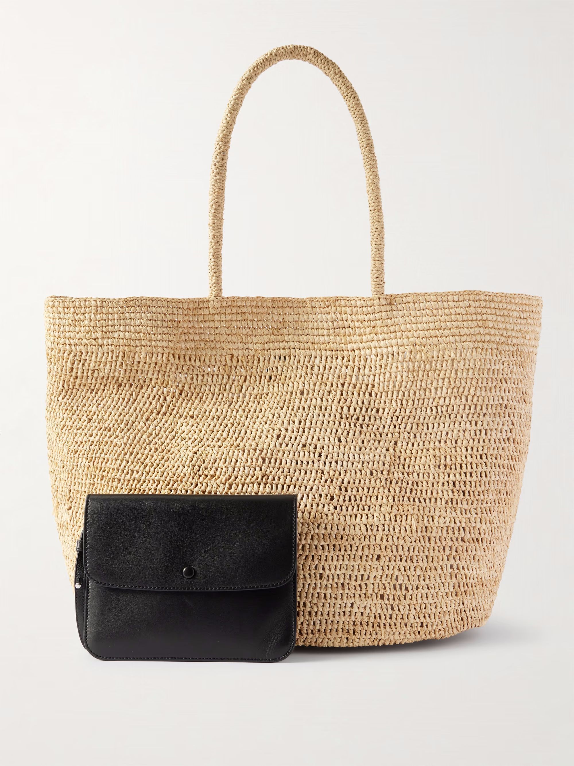 即納OK】THE ROW Oregon ラフィア製バッグ レザーポーチ付き (The Row