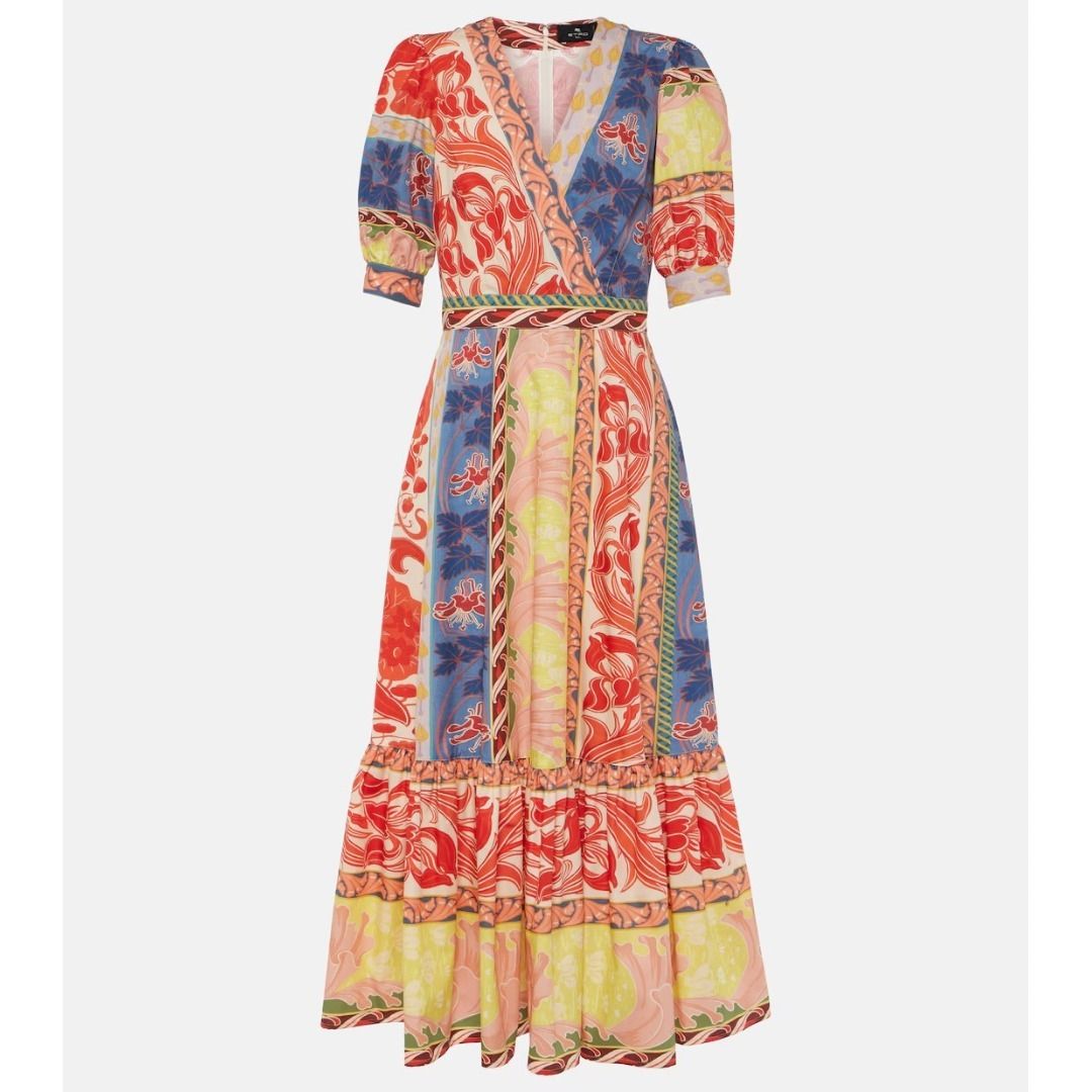関税送料込【ETRO】エトロ ロング ワンピース ペイズリー マルチ (ETRO
