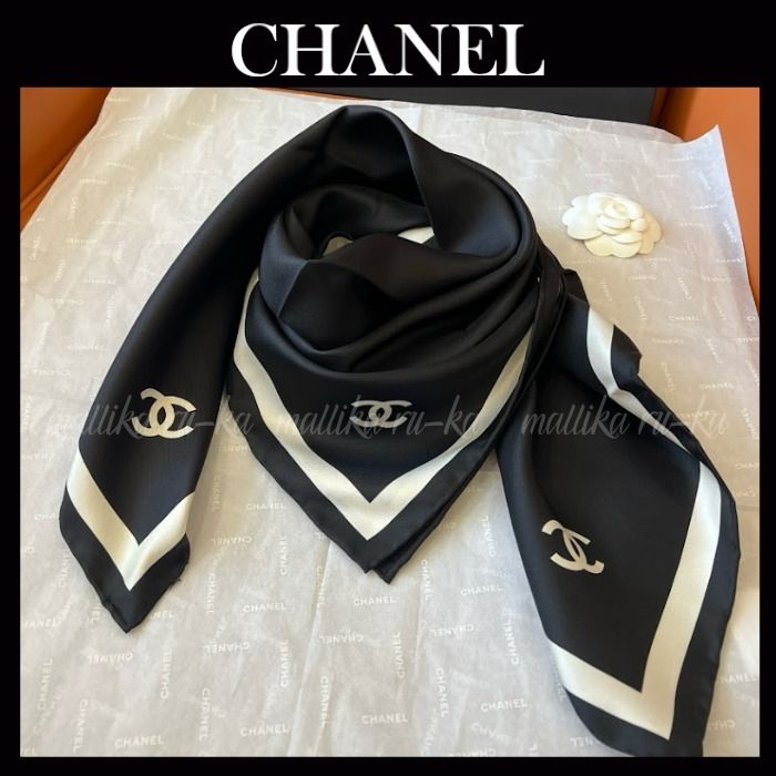 ジェニー愛用☆【CHANEL】 シャネル シルク スカーフ (CHANEL/スカーフ