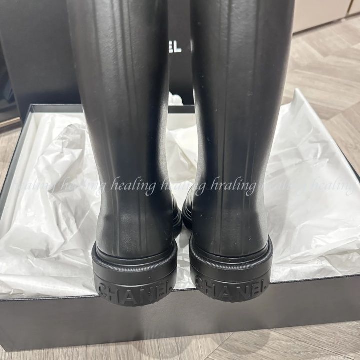芸能人愛用♪【CHANEL】レインブーツ 長靴 CCロゴ ブラック (CHANEL