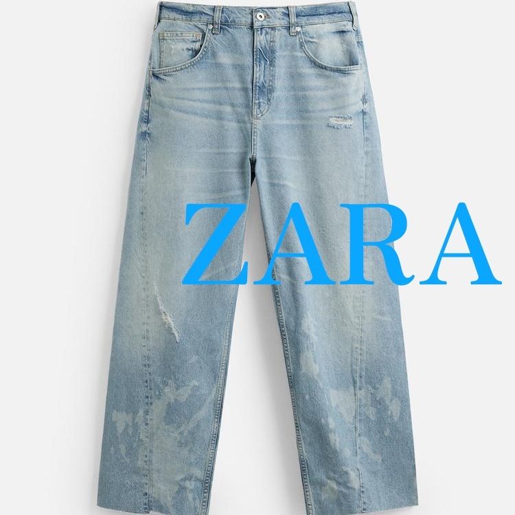 ZARA】バギーフィットステッチジーンズ | 6688/454/406 (ZARA/デニム