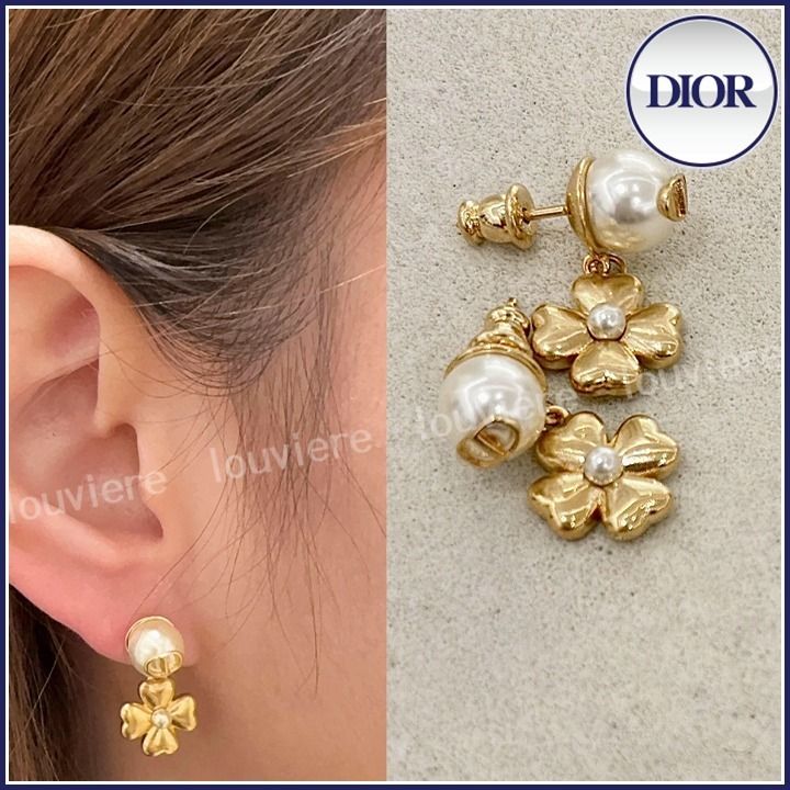 クローバーが可愛い♪】DIOR Lucky Dior ピアス (Dior/ピアス
