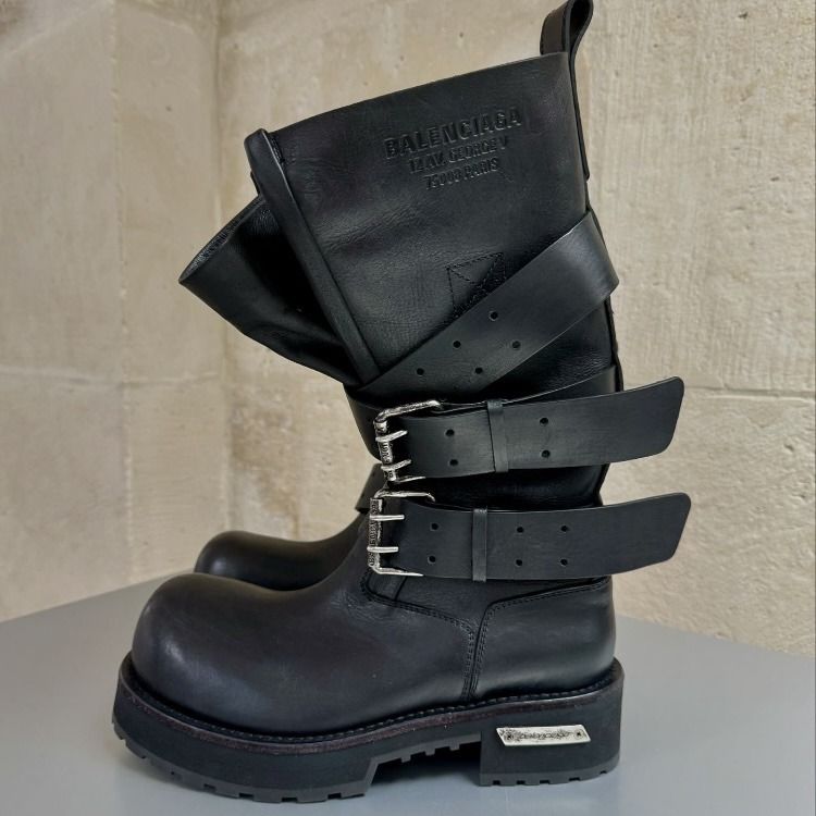 BALENCIAGA 】 Venom ハイブーツ High Boot in Black (BALENCIAGA