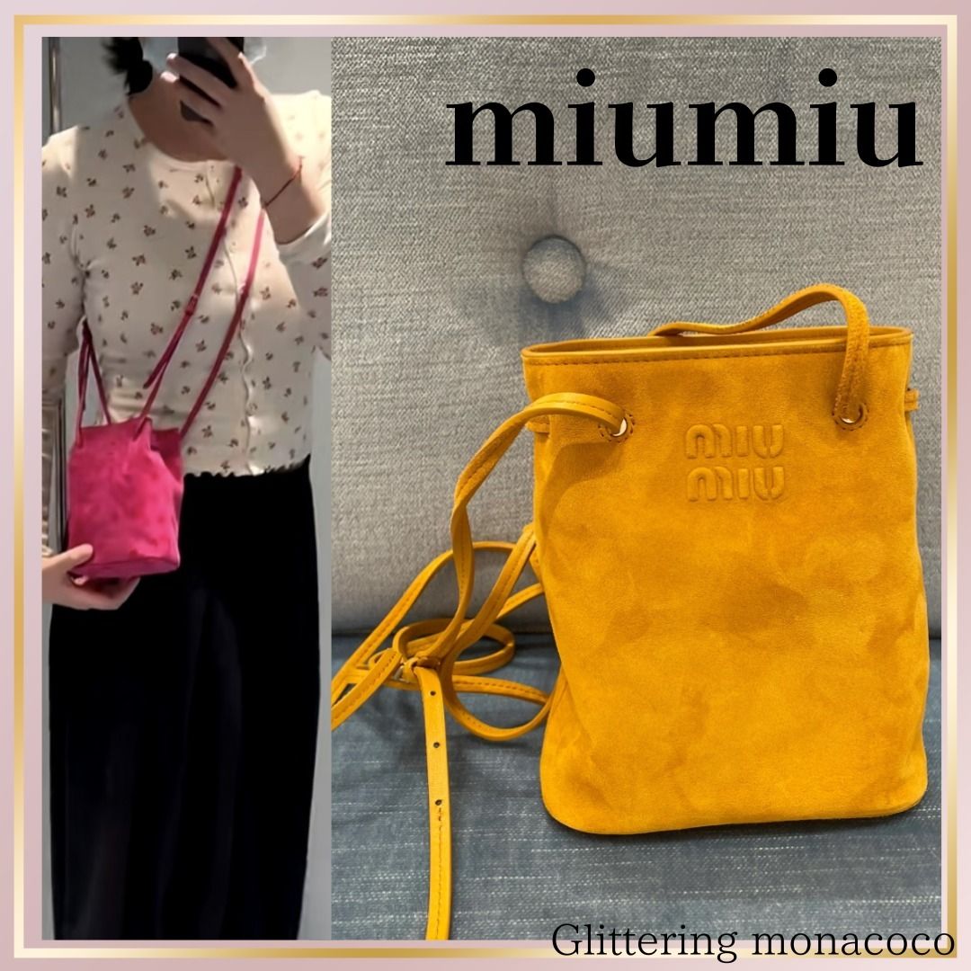 ユニセックス*小さな主役*miumiu*スエードポーチ (MiuMiu/ポーチ