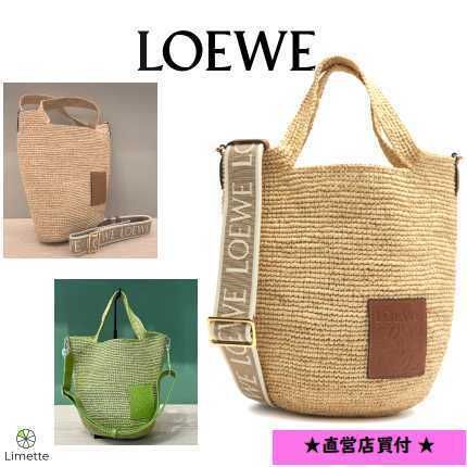 LOEWE直営アウトレット店☆ラフィア スリットミニバッグ (LOEWE/かご