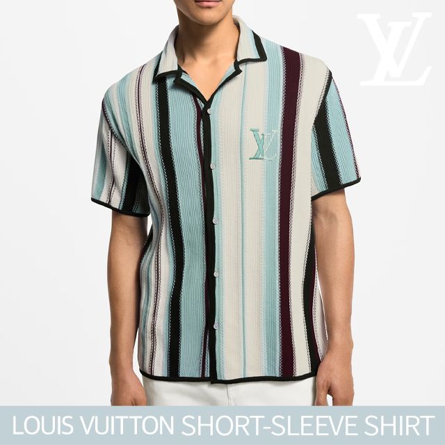 LOUIS VUITTON】ルイヴィトン ストライプクロシェ シャツ (Louis