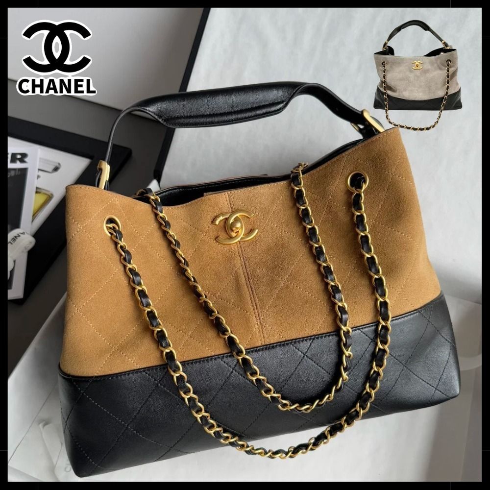 上品なバイカラーがお洒落☆【CHANEL】ハンドバッグ 2way (CHANEL