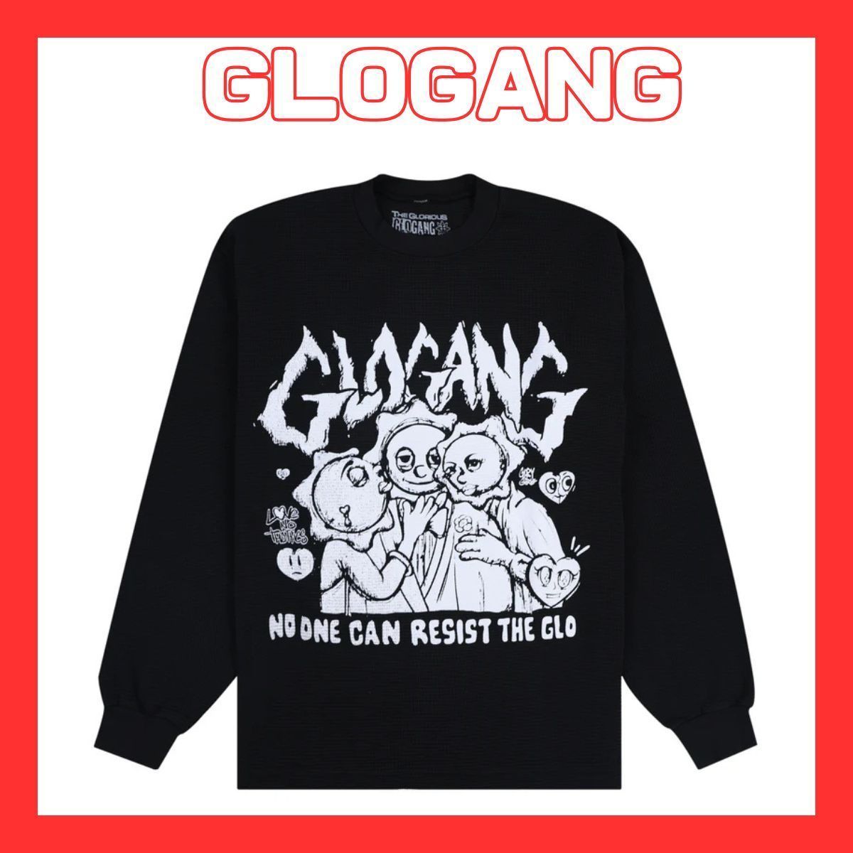 GLOGANG ロンT キャントレジスト サーマル 長袖 ブラック 関税込 (Glo