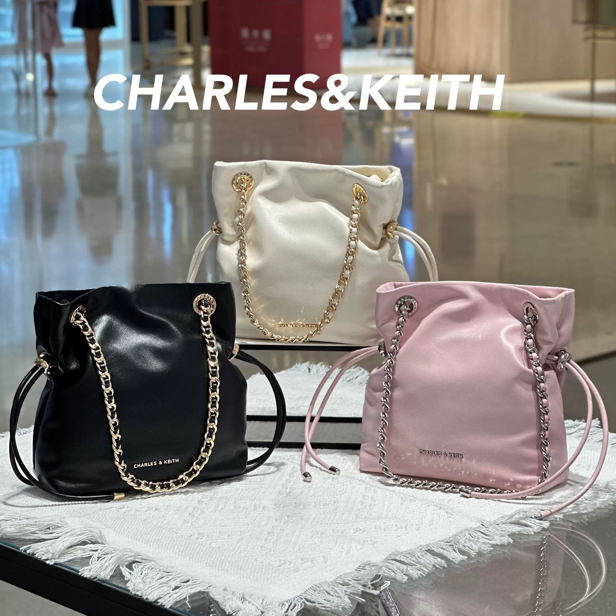 CHARLES&KEITH Arya Braided-Strap Double-Handle Crossbody Bag