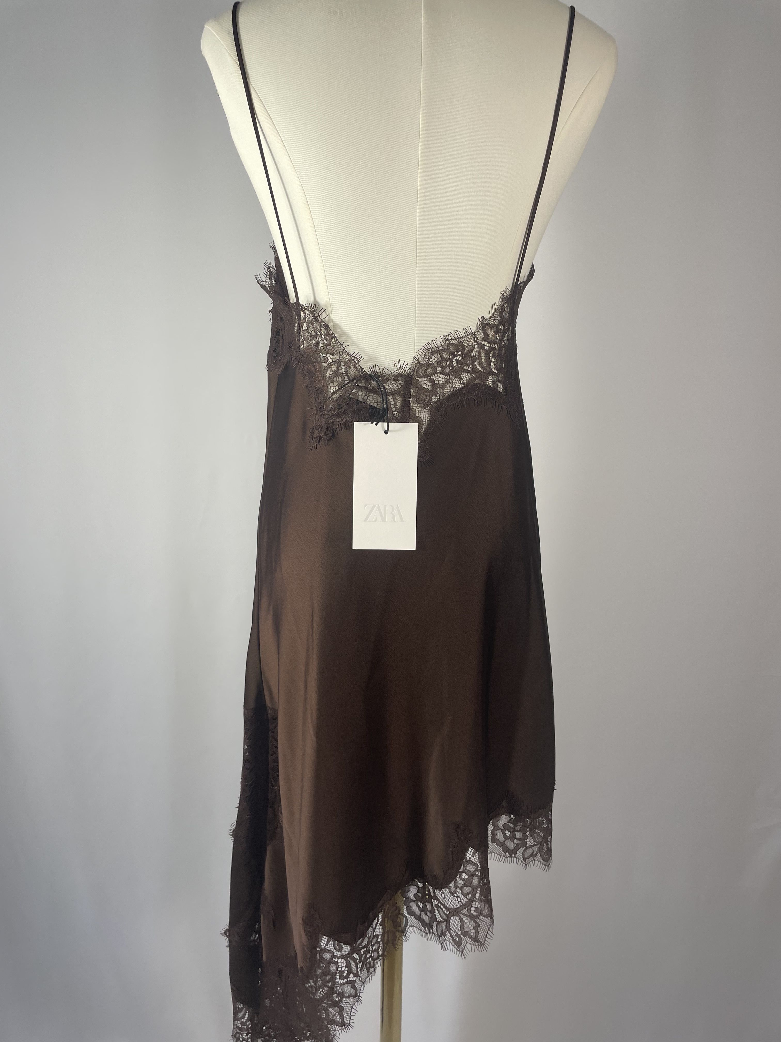 ZARA】ZW COLLECTION アシンメトリーレースワンピース (ZARA