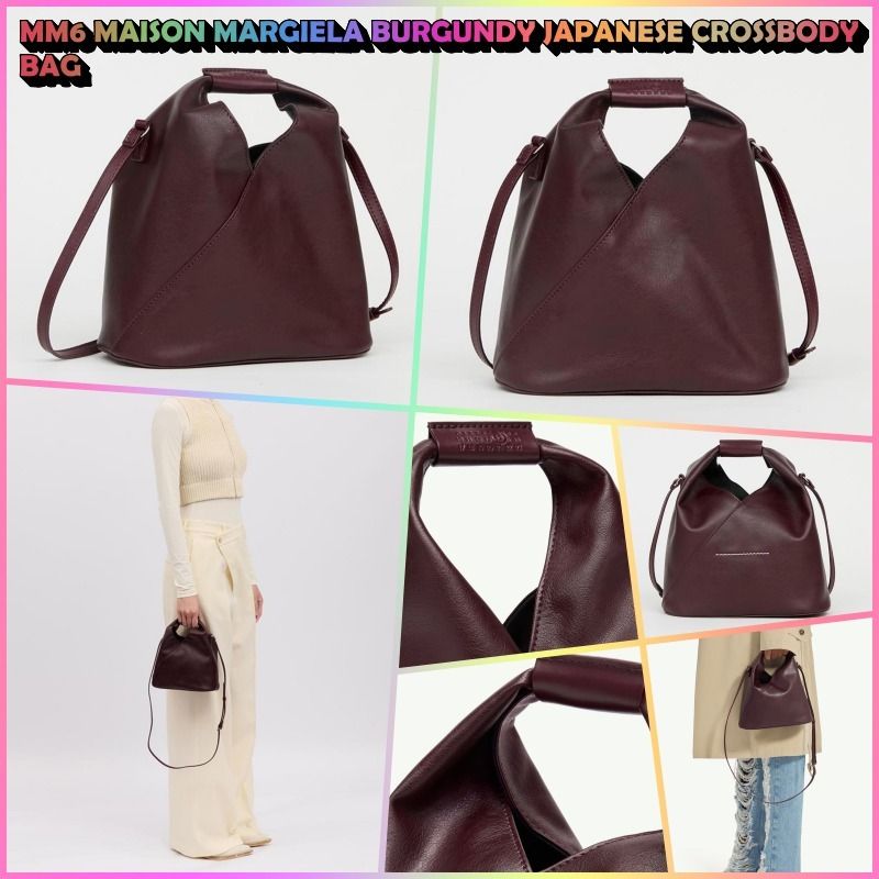 ☆MM6 MAISON MARGIELA☆BURGUNDY JAPANESE CROSSBODY BAG (MM6 Maison