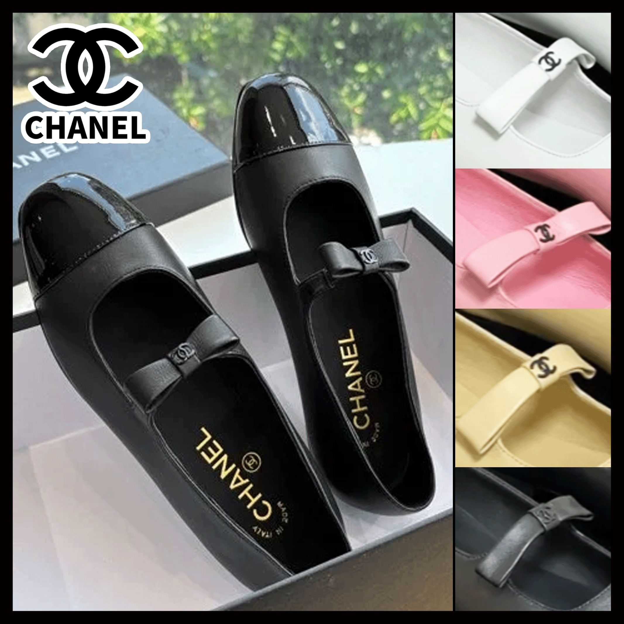 リボンが映える大人可愛いデザイン♪【CHANEL】メリージェーン (CHANEL