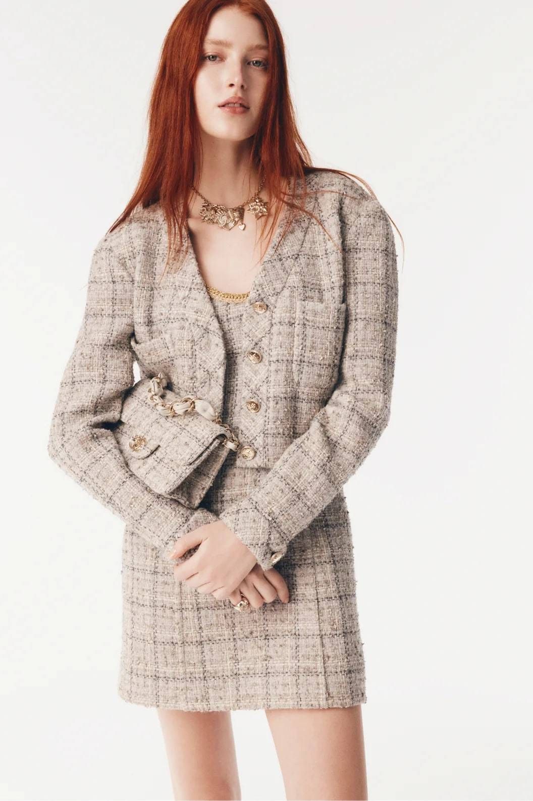 シャネル】 ジャケット＆ドレス ウール & コットン ツイード (CHANEL