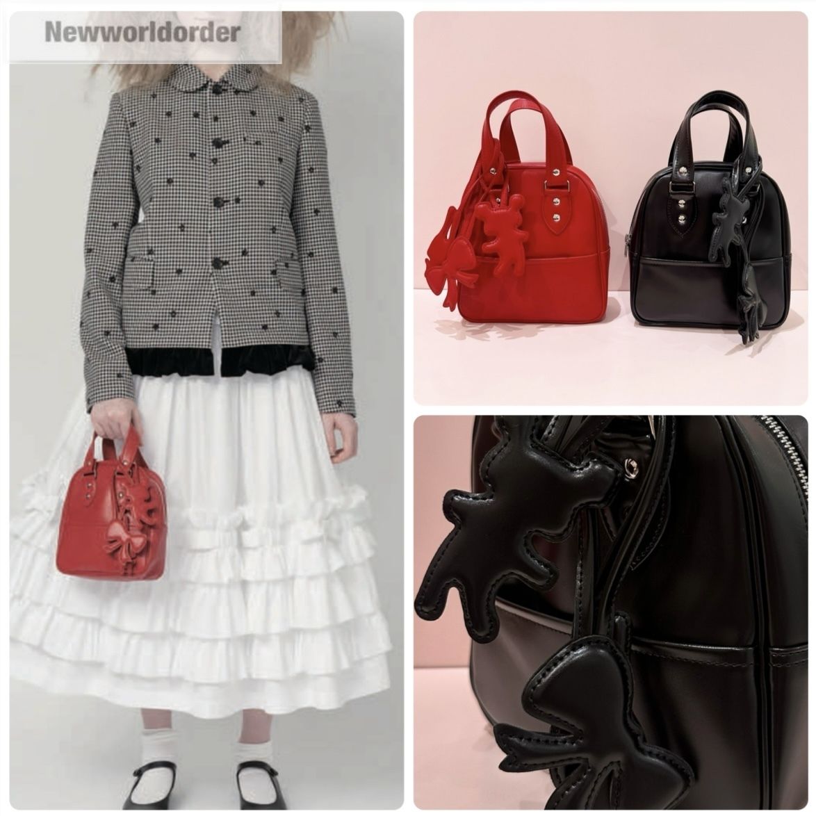 チャームが可愛い】コムデギャルソンガール デザインバッグ (COMME des