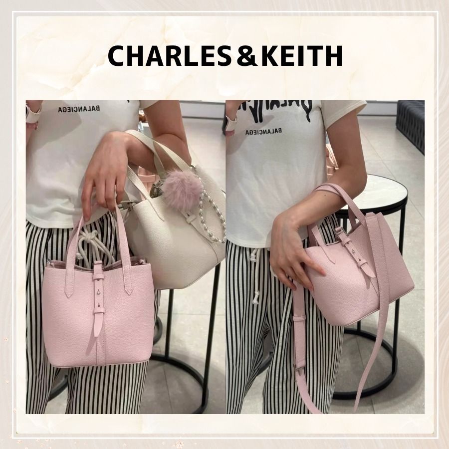 追跡☆Charles&Keith Beryl バケットショルダーバッグ (Charles&Keith